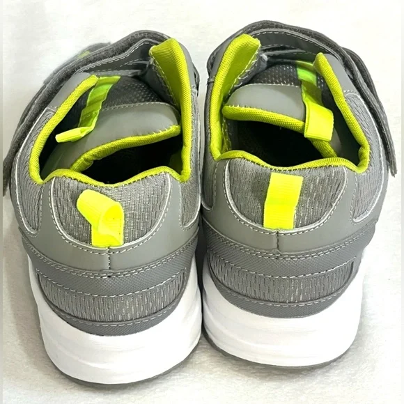 Mt. Emey Youth Gray & Yellow Wide Extra Depth Athletic Walking Shoes Sneakers - Picture 5 of 15